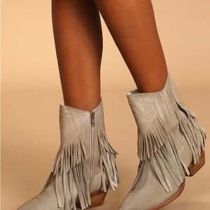 Free People Lawless Fringe Ankle Boots
